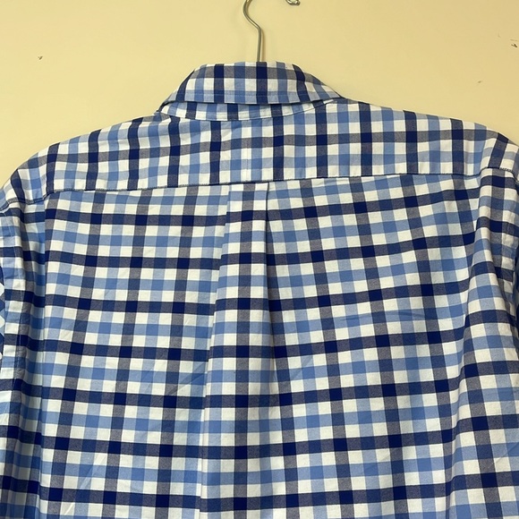Ralph Lauren Slim Fit Blue & White Checkered Shirt with Brown Pony - Picture 8 of 9